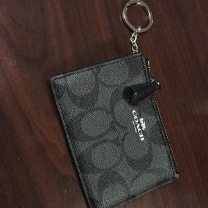 Mini coach card wallet Black leather New with tags